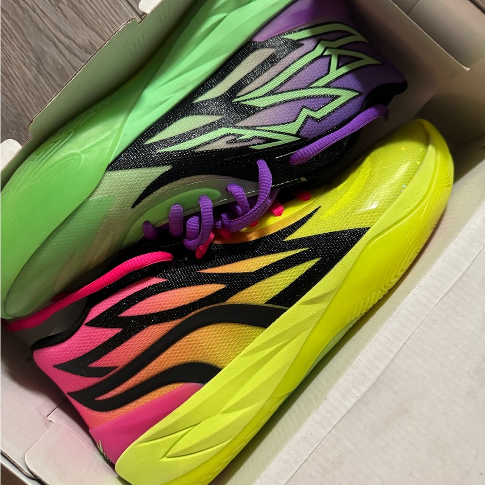 Puma Neon Green and Yellow Athletic Shoes